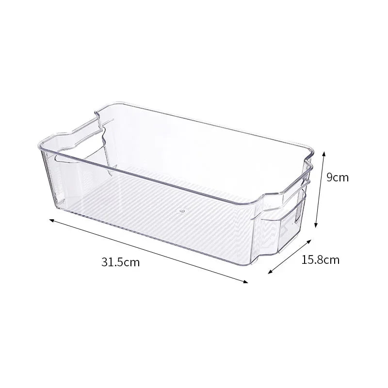 Transparent Refrigerator Storage Box Vegetable Fruit Organizer Fridge Clear Container for Kitchen Food Drinks Storage 2030 Peaceful Pleasures Health and Wellness style C Small United States