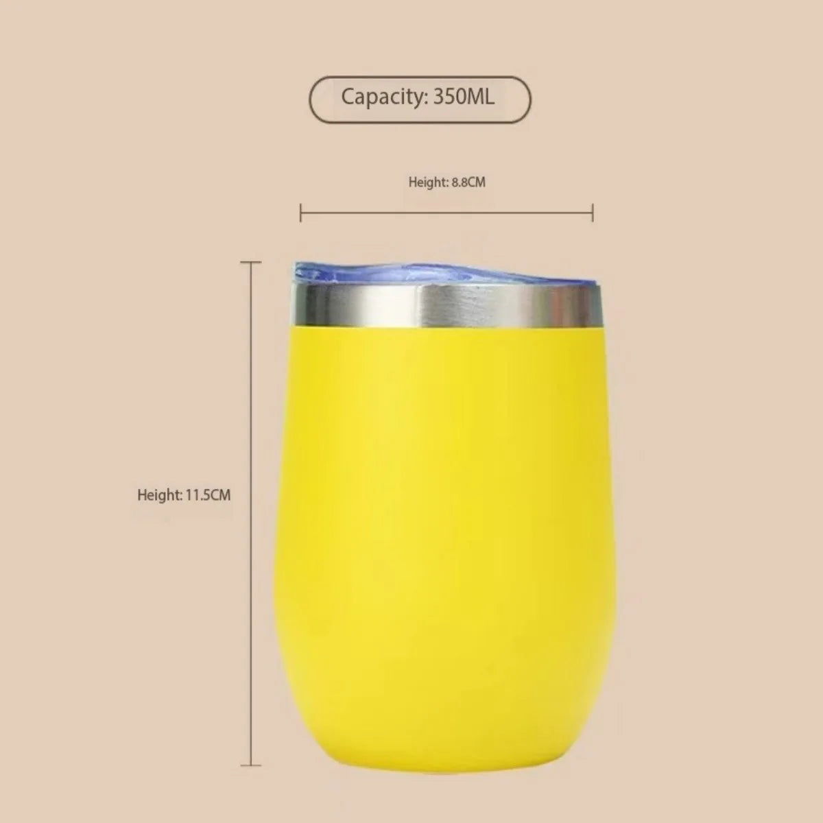 12oz egg cup 304 stainless steel U-shaped egg cup with lid beer cold cup portable eggshell cup Peaceful Pleasures Health and Wellness