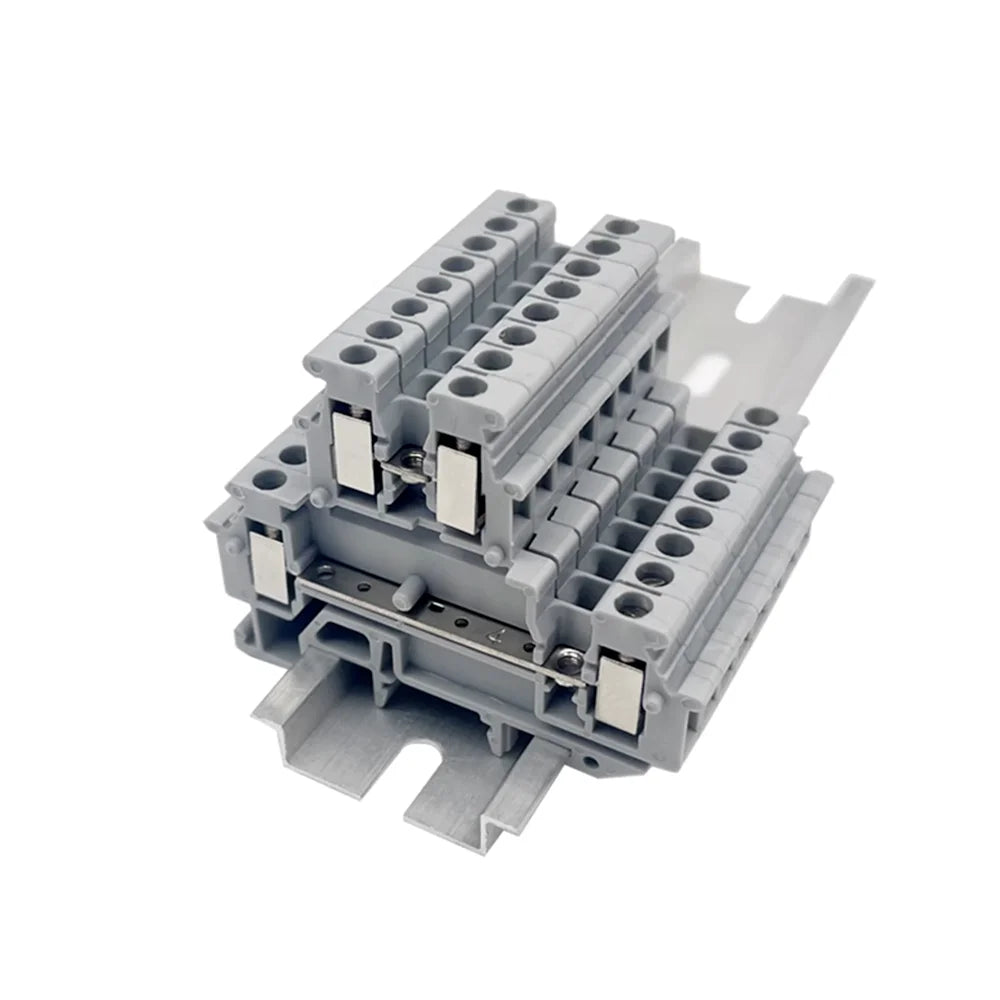 10Pcs MBKKB2.5 Double-layer Wiring Terminal Block,Universal Feed-Through Plug MBKKB-2.5 Double Level Din Rail Terminal Block Peaceful Pleasures Health and Wellness