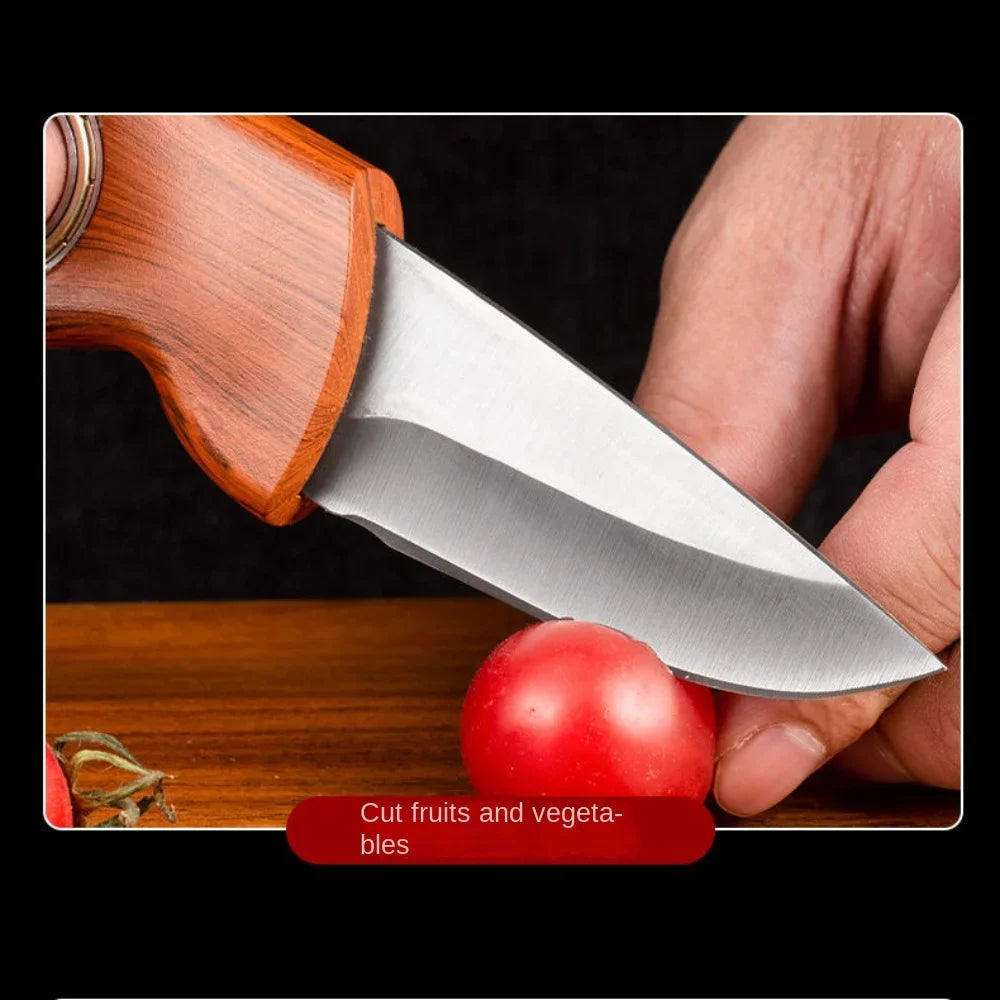 Survival Rotating Knife Outdoor Camping Gear High Hardness EDC Tool Portable Wood Pocket Knife Hunting Bushcraft Equipment Peaceful Pleasures Health and Wellness