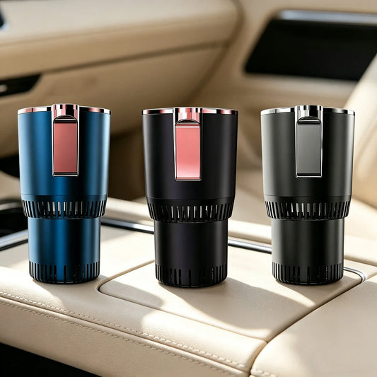 Smart Car Hot Cold Cup 2 in 1 Fast Cooling Heating Temperature Display Portable Electric Mug for Auto Car Truck Travel Use Peaceful Pleasures Health and Wellness