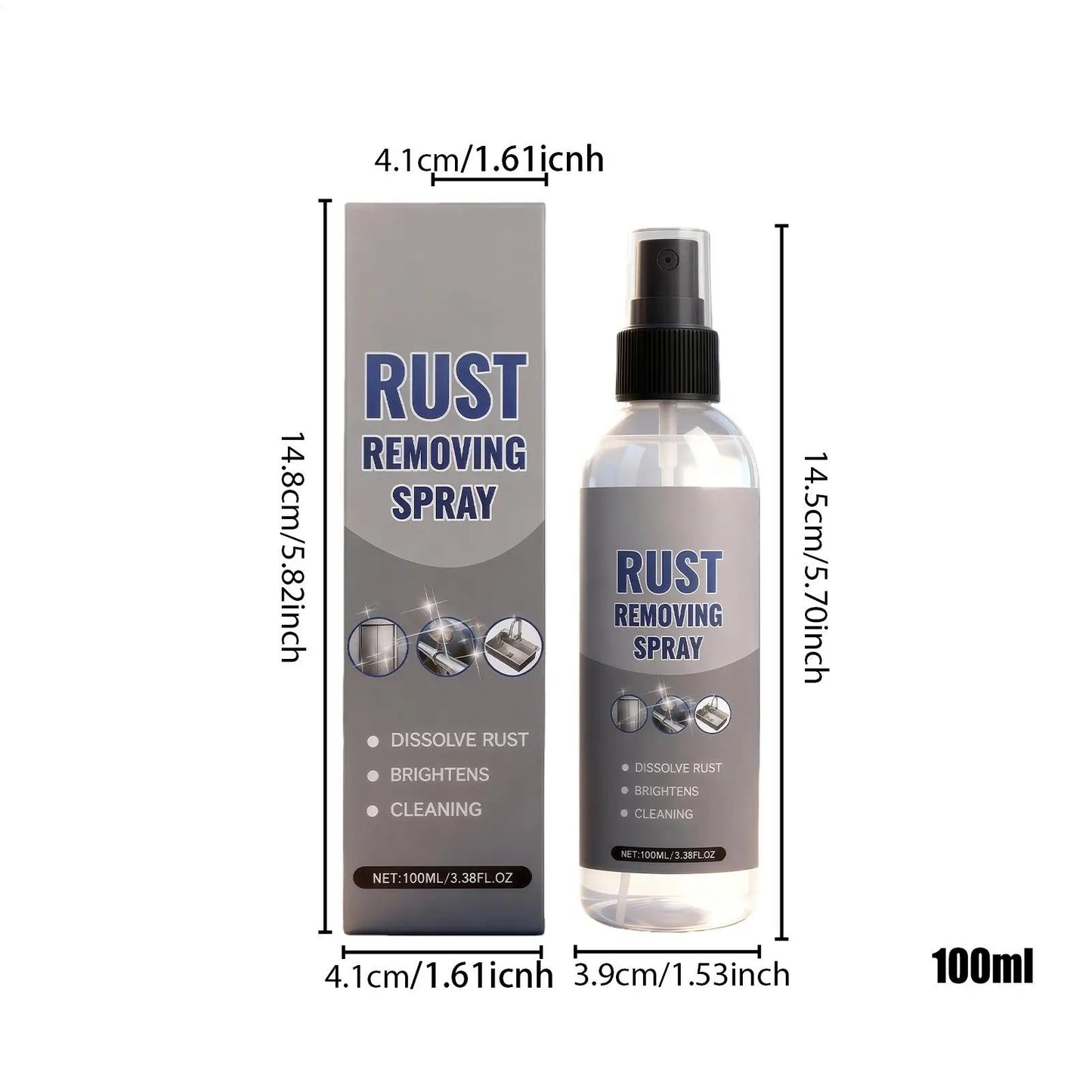 Multi-Surface Rust Remover Spray – Heavy Duty Metal Cleaner