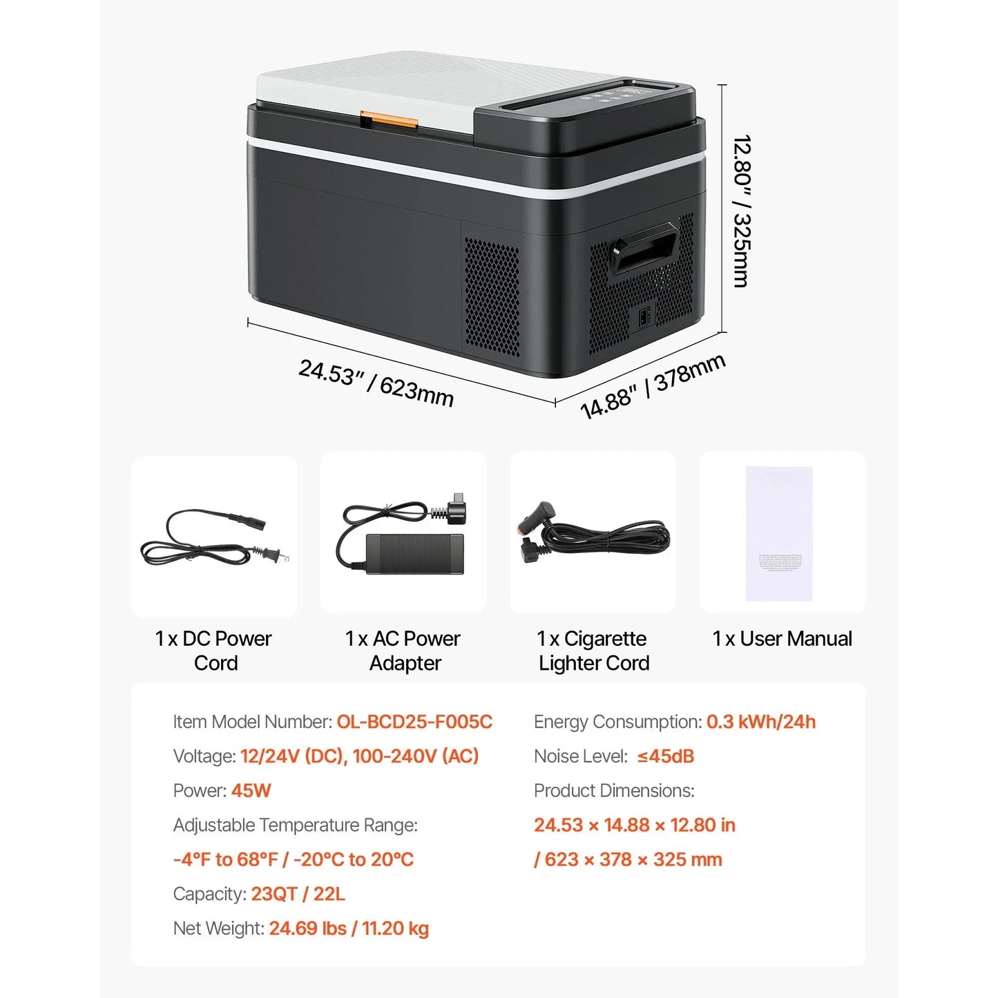 SucceBuy Car Refrigerator Mini Fridge Freezer