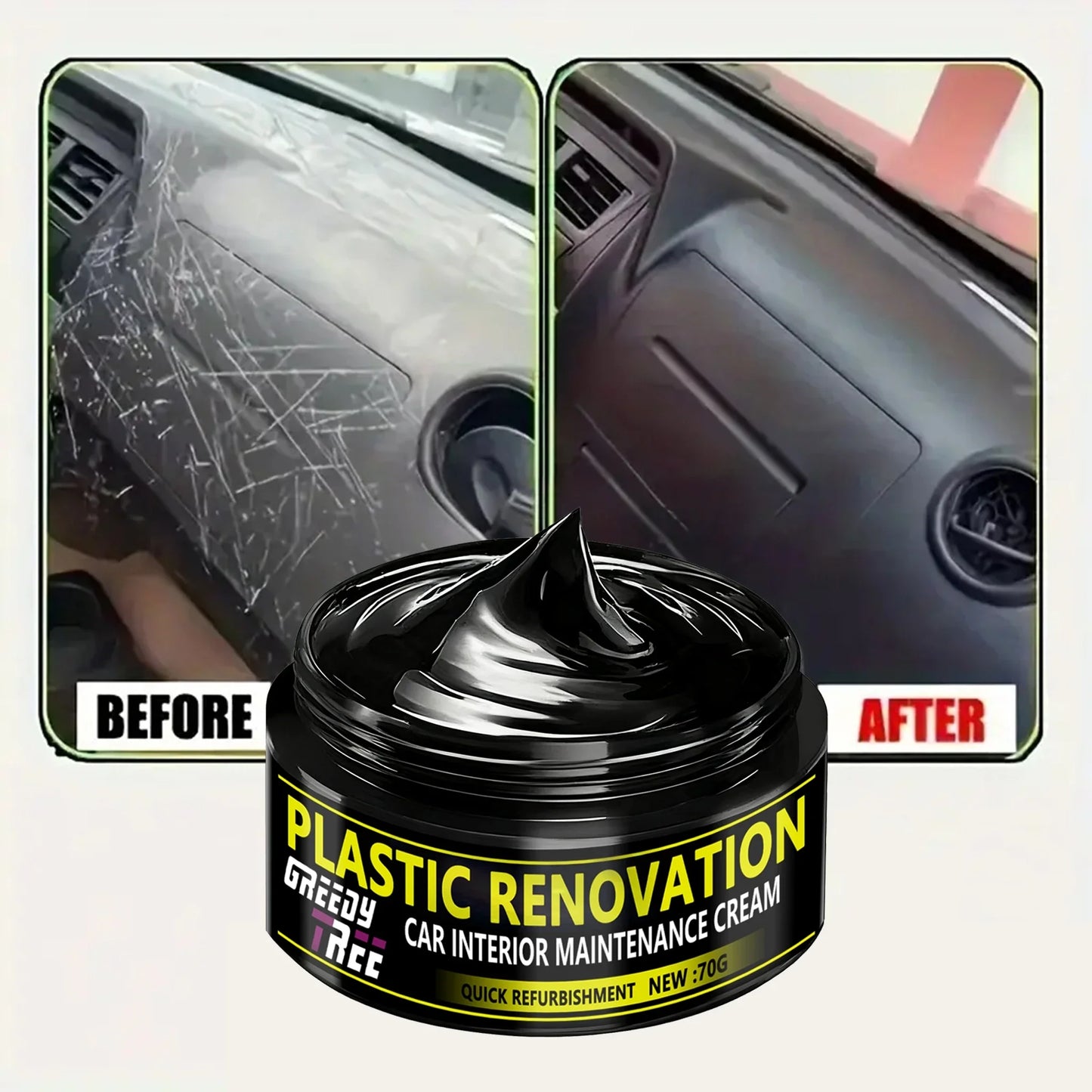 Car Plastic Restorer Polish Paste – Bumper, Tire & Trim