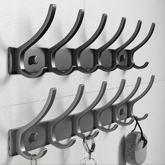 No-Drill Aluminum Wall Hooks – 6-Pack Robe & Clothes Hanger Wall Robe Hooks Peaceful Pleasures Health and Wellness