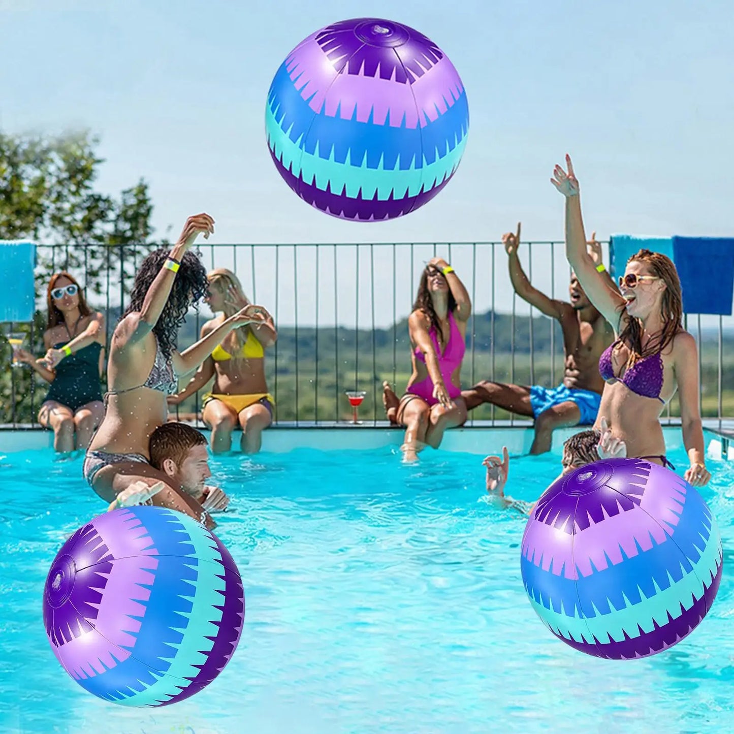 Beach Balls Inflatable Outdoor Pool Party Toy for Kids Boys Girls Teens Young Adults Backyard Beach Party Vacation Travel ﻿ Peaceful Pleasures Health and Wellness