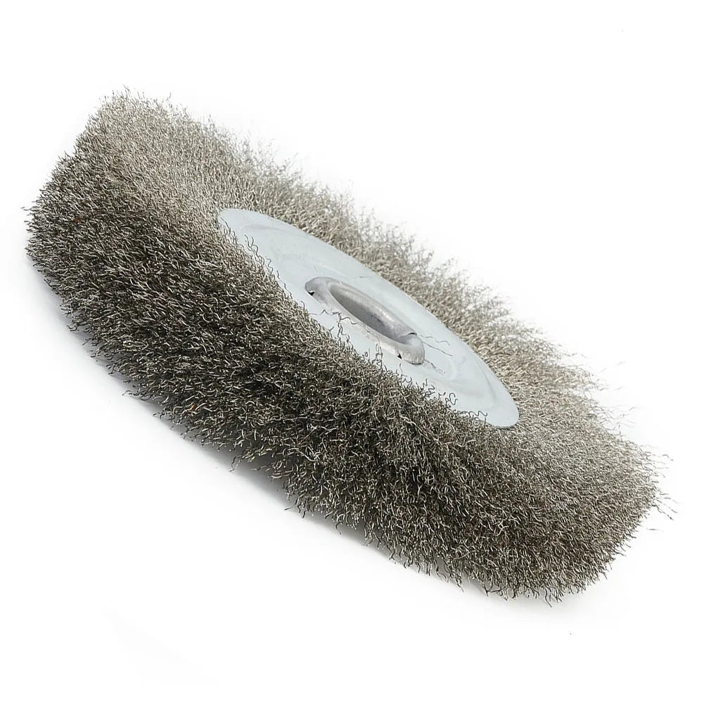 Crimped Stainless Steel Wire Wheel Brush Bench Grinder Abrasive Hole