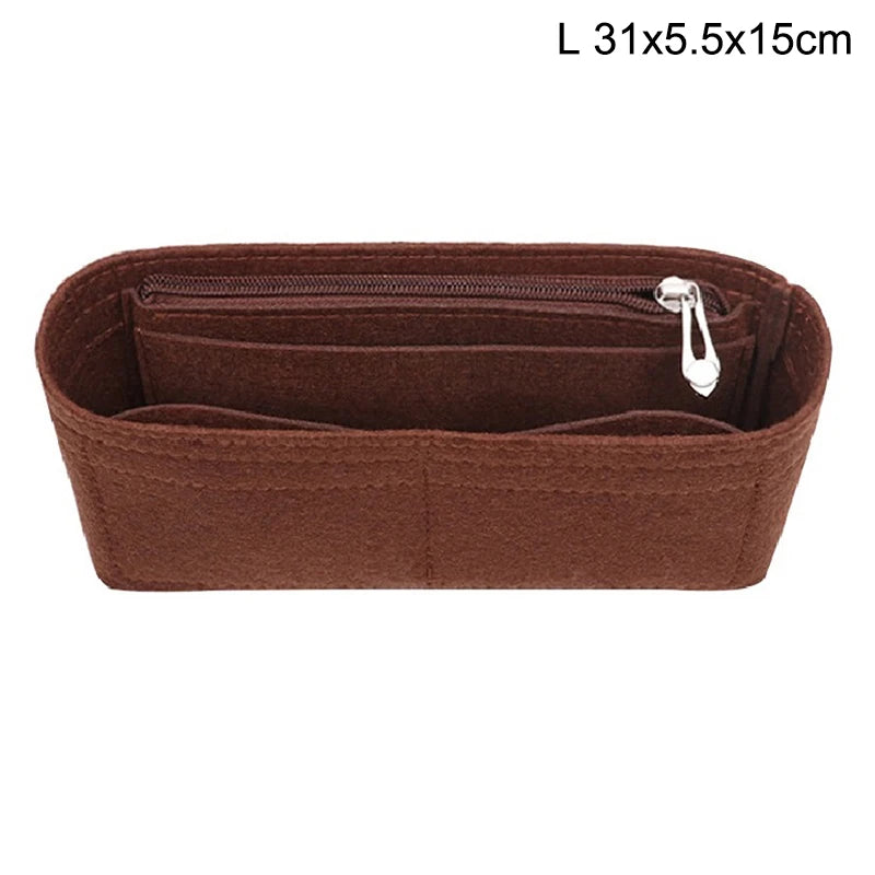 Felt Insert Bag Organizer – Handbag Liner & Makeup Organizer