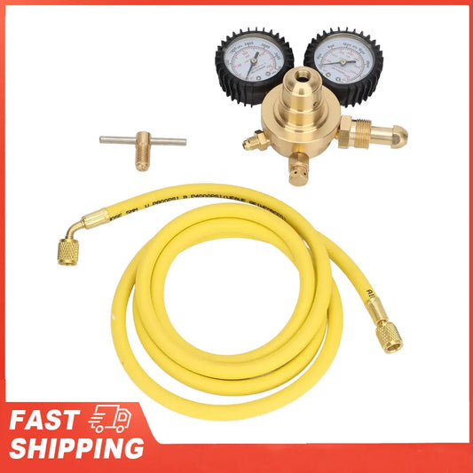 Nitrogen Pressure Gauge Regulator Test Brass Inlet Outlet Connection Peaceful Pleasures Health and Wellness