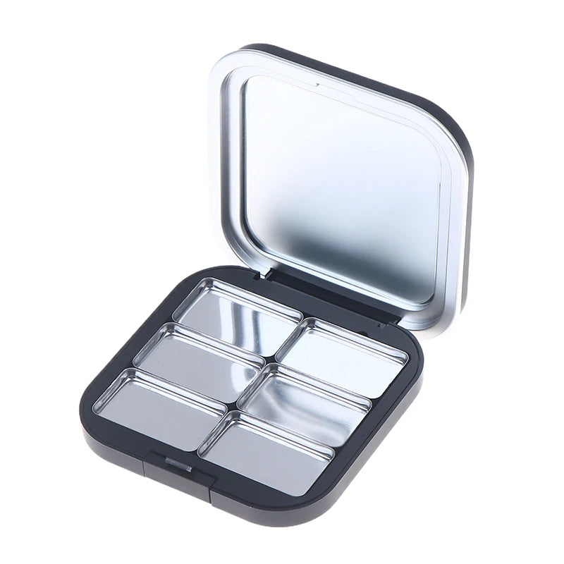 Magnetic Empty Makeup Palette Matte Black with Mirror & Pans