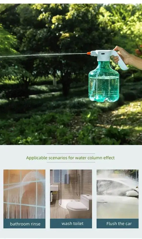 Electric Watering Kettle 3L Two Spray Modes/C-Interface Charging Adjustable Sprinkler Cleaning Disinfecting Sprayer Gardening Peaceful Pleasures Health and Wellness