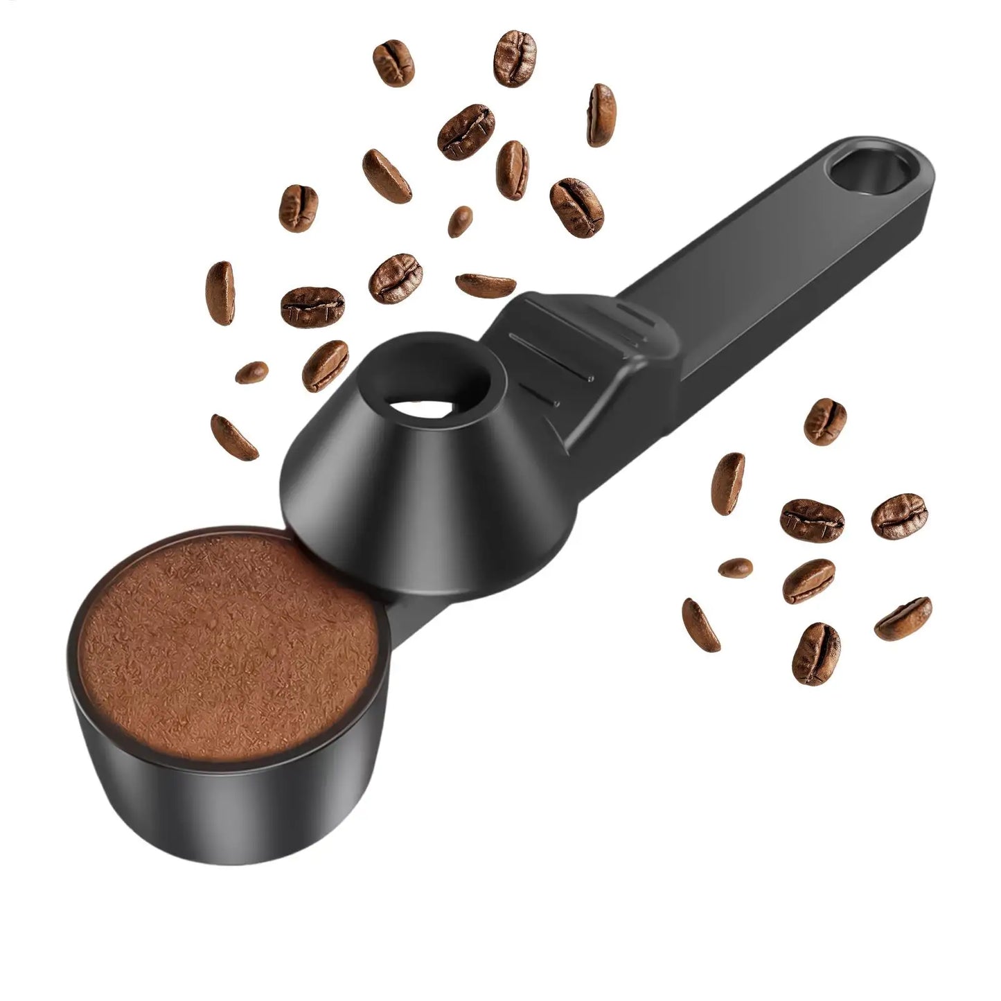 Coffee Scoop With Funnel Adjustable Sliding Measuring Spoon For Ground Coffee Protein Formula, Home Kitchen RV Travel Peaceful Pleasures Health and Wellness