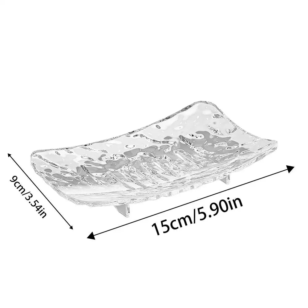 Clear Plastic Soap Dish with Drain Holes | S & L Sizes