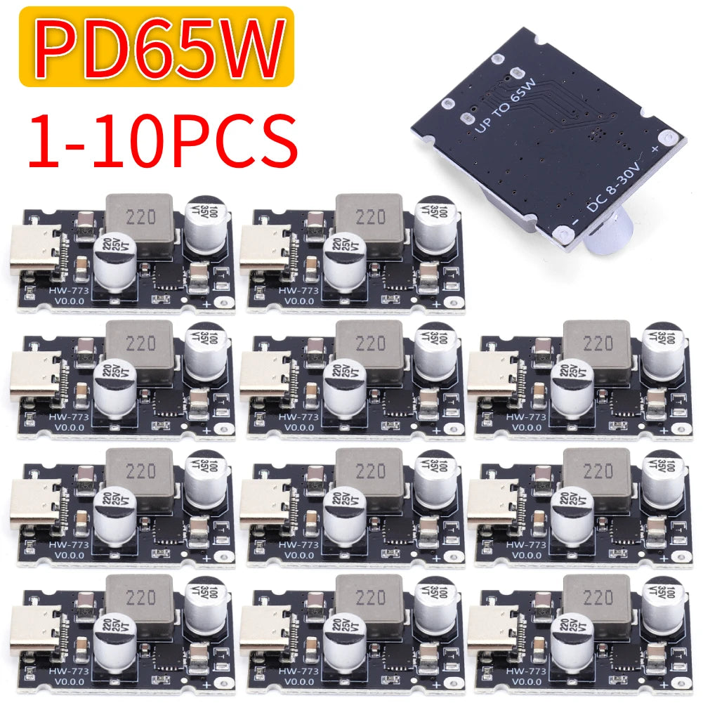 PD65W Fast Charger Supports PD3.1 QC3.0 SCP PPS Charging Circuit Board 5V 9V 12V 20V Fast Charging Board for Phone Fast Charging Peaceful Pleasures Health and Wellness