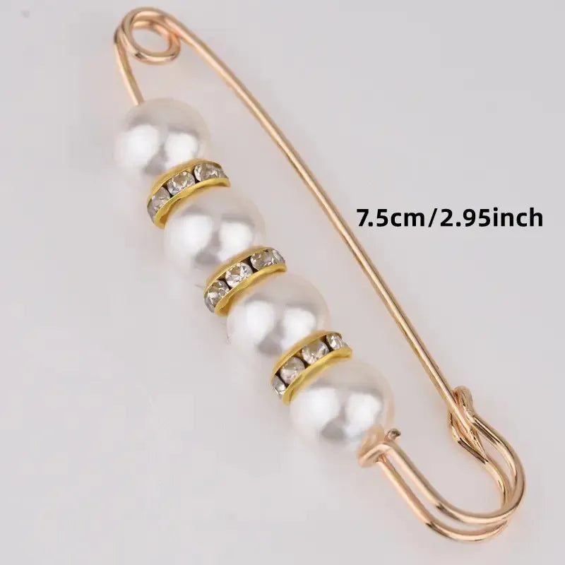Beaded Waist-Cinching Brooch Pin | Waistband Adjuster