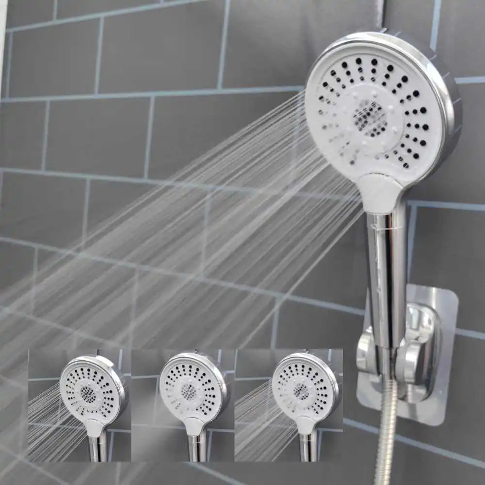 Black 3-Mode High-Pressure Shower Head | Rainfall & Anion Filter