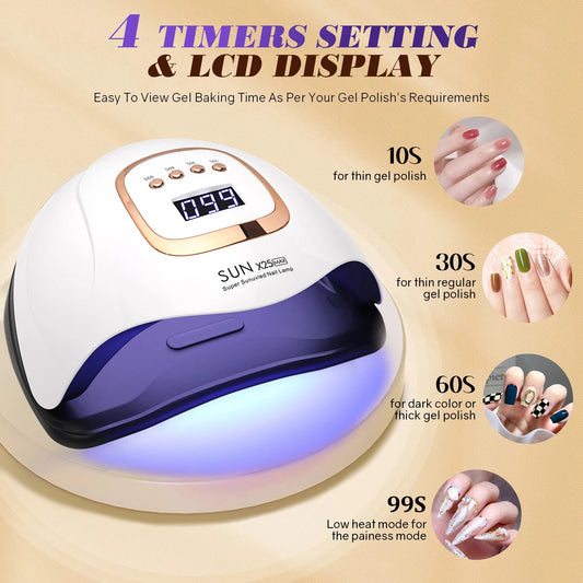 UV/LED Nail Lamp - 81 LED Fast Curing Dryer for Gel Polish Manicure & Pedicure Peaceful Pleasures Health and Wellness