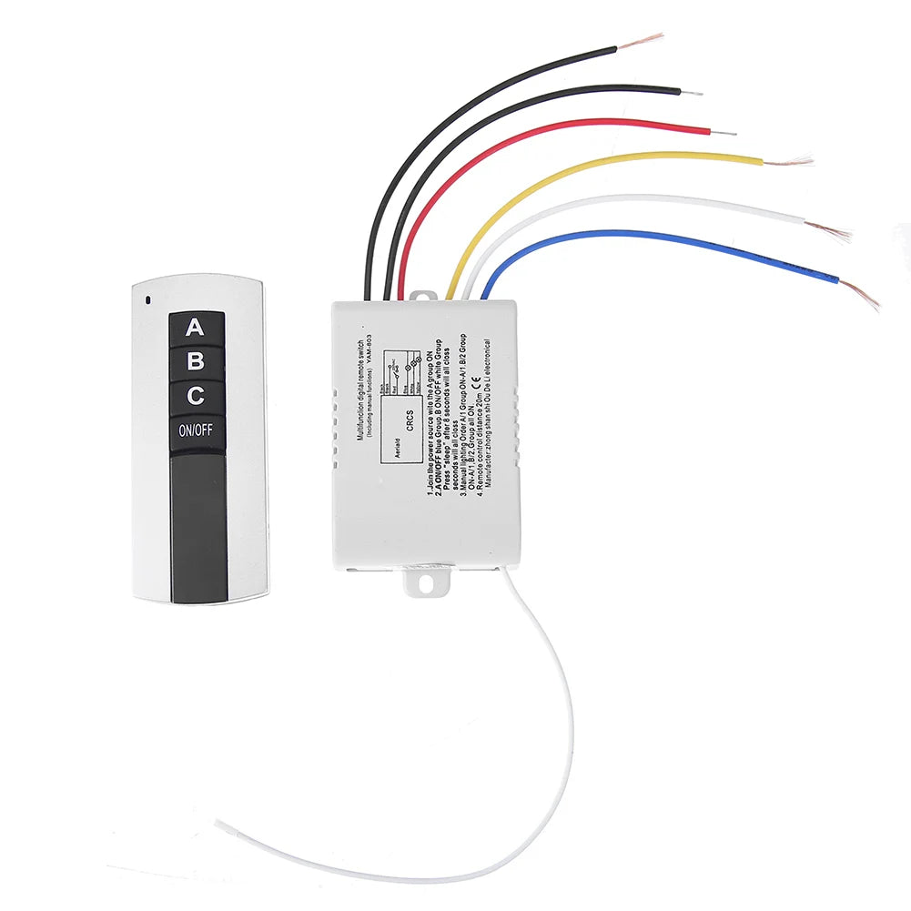 1/2/3 Way ON/OFF 220V Wireless Remote Control Switch for Lamp Light Receiver Transmitter Wireless Digital Remote Control Switch Peaceful Pleasures Health and Wellness