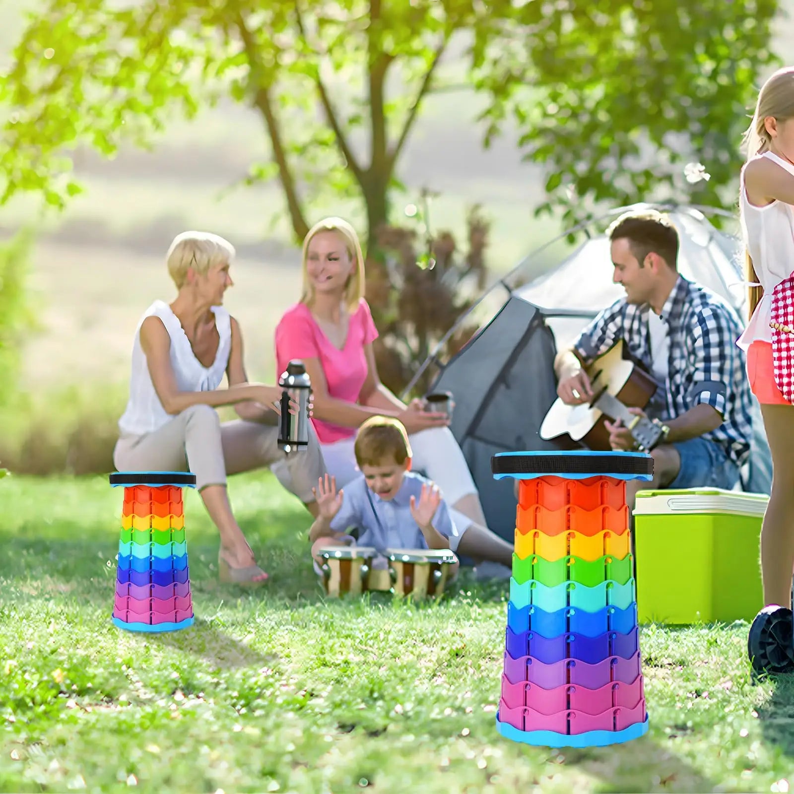 Upgraded Portable Foldable Folding stool Retractable Folding campingool suitable For Adults Outdoor Fishing Gardening Peaceful Pleasures Health and Wellness