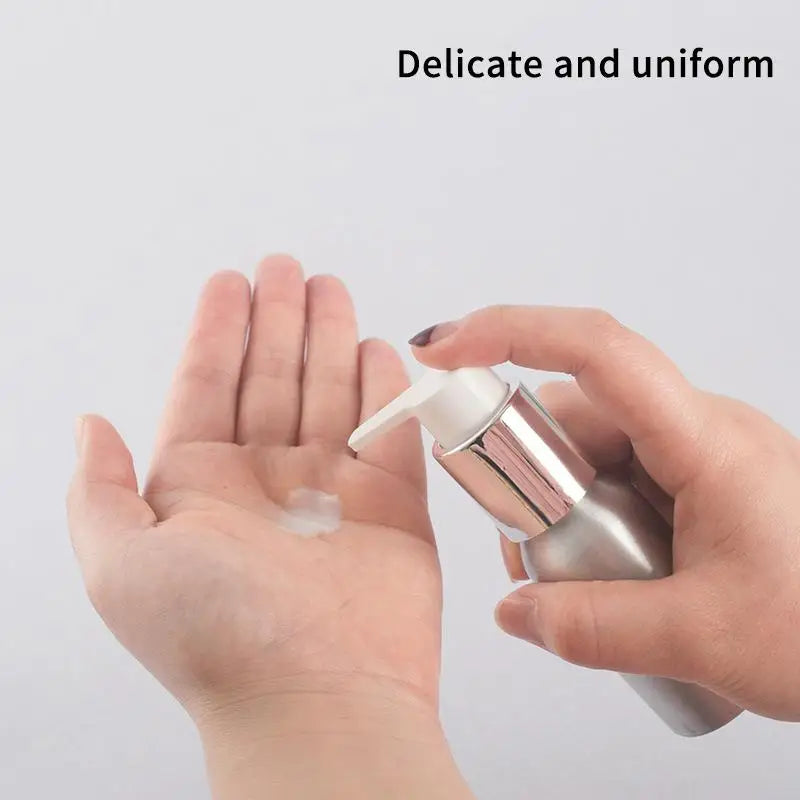 40-200ml Aluminum Pump Bottle High Quality Lotion Pump Shampoo Lotion Pump Refillable Bottle Liquid Dispenser Travel Container Peaceful Pleasures Health and Wellness