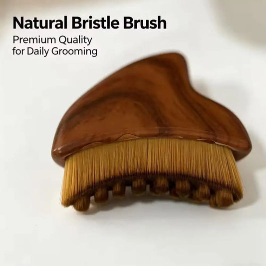 2-in-1 Gua Sha Facial Sculpting Brush – Lymphatic Drainage Contour Tool with Ultra-Soft Bristles Peaceful Pleasures Health and Wellness