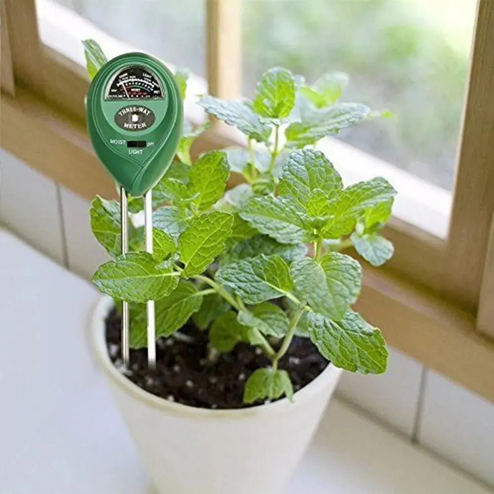 3 In1 Moisture Sunlight PH Meter Soil Water Acidity Humidity Light PH Test Garden Plants Flowers Moist Tester Peaceful Pleasures Health and Wellness