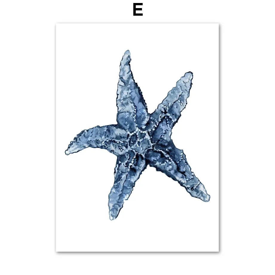 Ocean Animals Canvas Wall Art Print – Kids Room Decor
