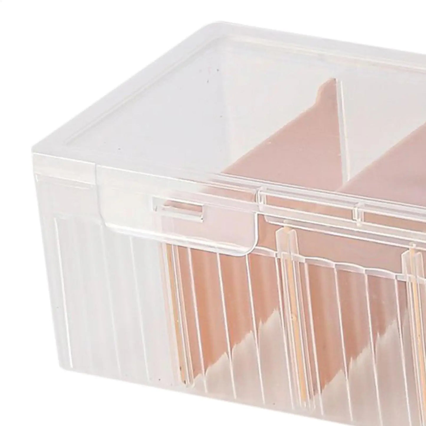 Clear Plastic Card Storage Box with Adjustable Dividers