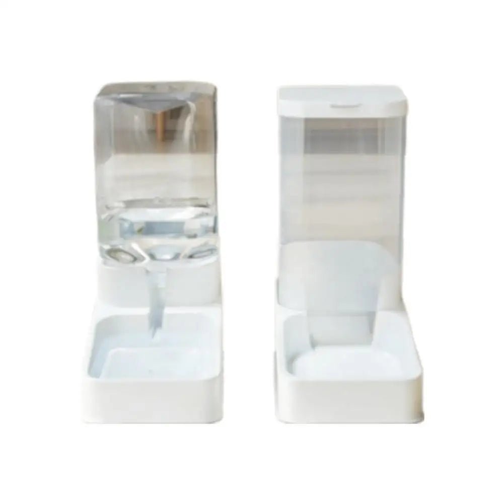 High Quality Large-capacity Pet Feeder Transparent Automatic Feeder Water Dispenser Set New Automatic Feeder Set For Cats Dogs Peaceful Pleasures Health and Wellness 1set