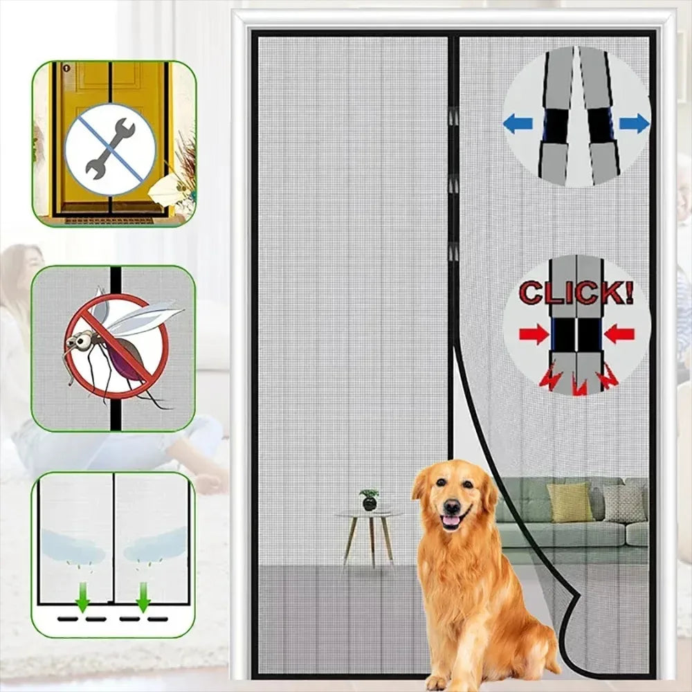 Anti Mosquito Fly Curtains For Doors Screen Magnetic Mosquito Net Door Window Automatic Closing Mesh For Kitchen Living Room Peaceful Pleasures Health and Wellness