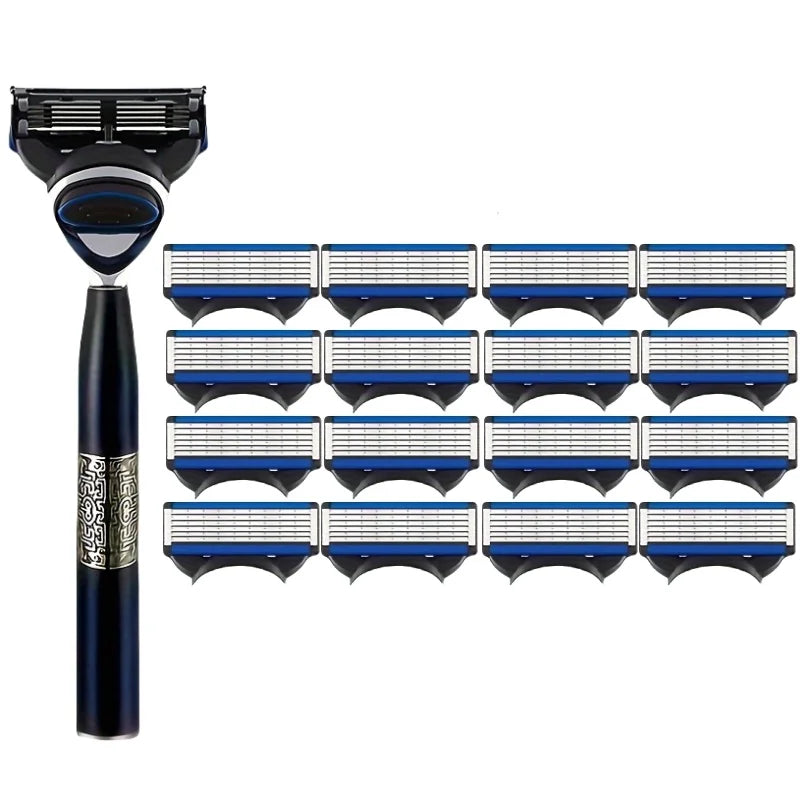 6-Layer Blade Reusable Razor – Durable Handle & Swap Heads