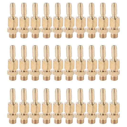 30-Pack Brass Fountain Nozzles 1/8" DN6 Spray Water Curtain Fountain Spray Nozzles Peaceful Pleasures Health and Wellness brass color