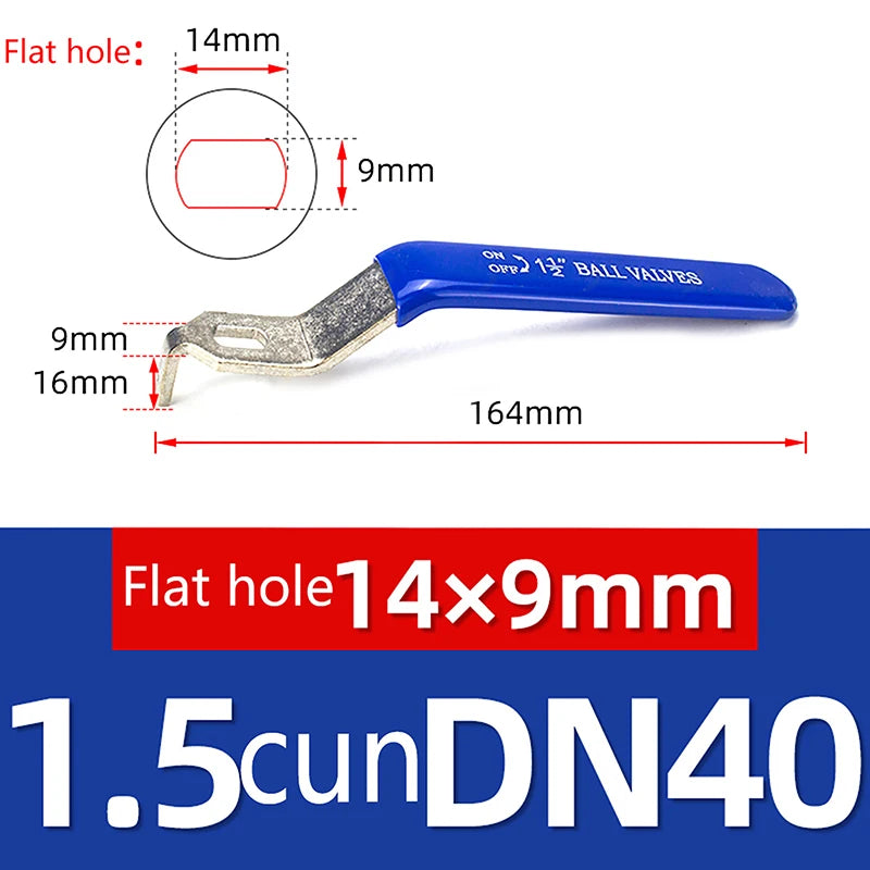 12cm-18.4cm Blue Handle Stainless Steel Ball Valve Handle Accessories Water Pipe Valve Switch Handle Wrench Water Pipe Wrench Peaceful Pleasures Health and Wellness E