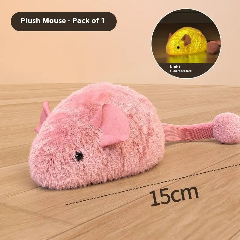 Interactive Plush Mouse Cat Toy | Glow, Sound & Vibration Interactive Cat Toy Peaceful Pleasures Health and Wellness