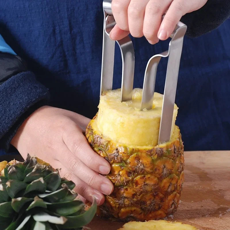 Stainless Steel Pineapple Peeler Flesh Remover Pineapple Knife Eye Remover and Skin Peeler Core Remover Home Kitchen Fruit Tools Peaceful Pleasures Health and Wellness