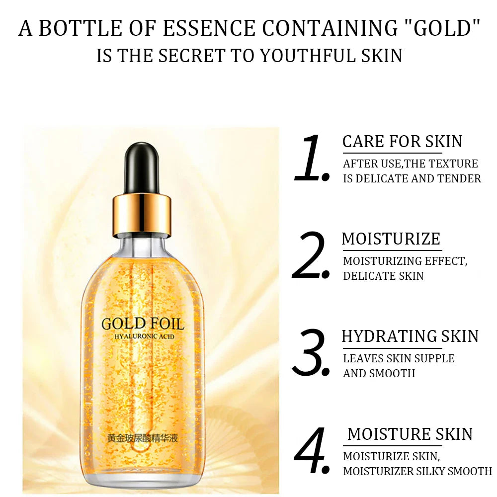 24K Gold Hyaluronic Acid Face Serum 100ml – Lifting & Brightening