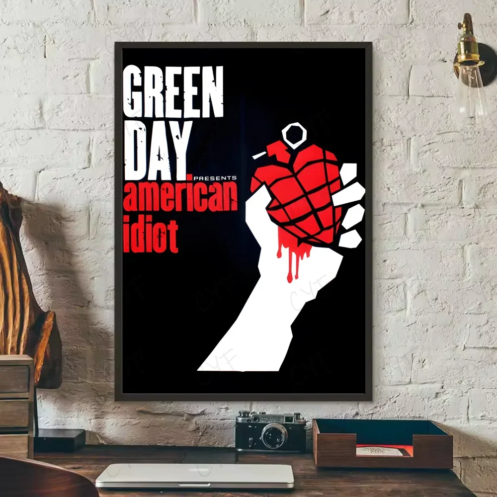 Green Day Vintage Retro Canvas Poster | Rock Band Wall Art