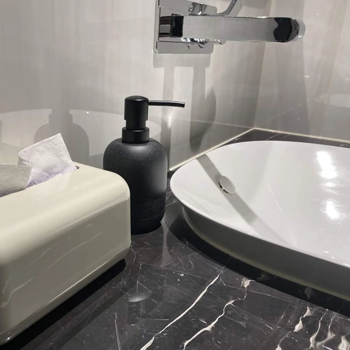 2pack Matte Soap Dispenser Sets with Pump,Hand Soap and Lotion Dispenser for Bathroom Countertop for Kitchen Peaceful Pleasures Health and Wellness
