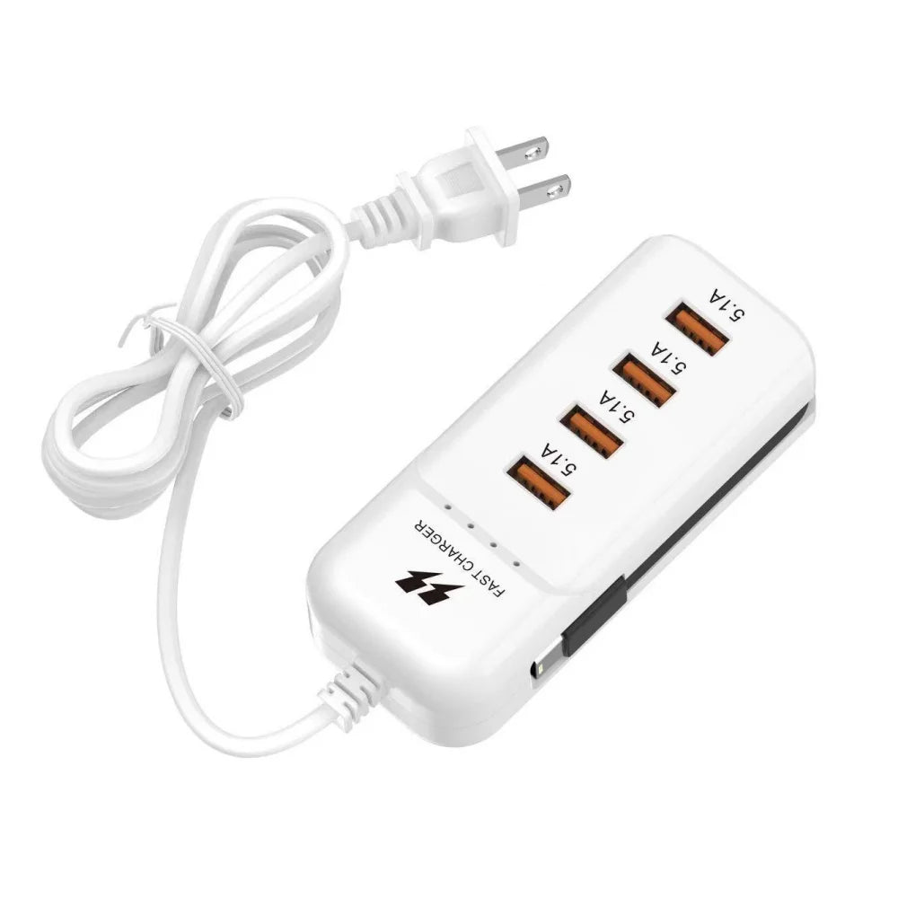 66W USB-C Fast Charger Station PD QC3.0 | 4-Port Wall Charger