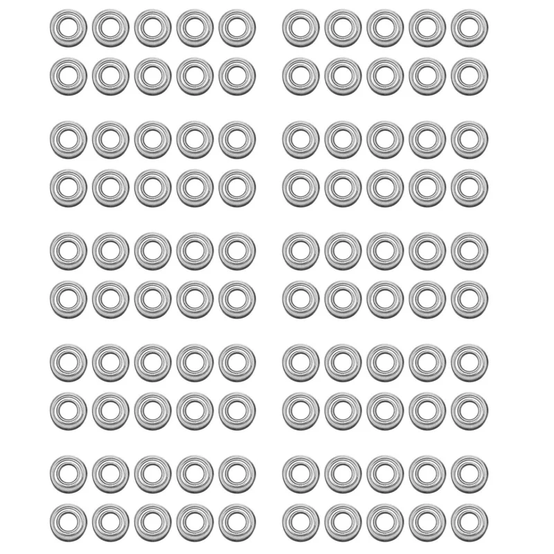 A36T-100PCS MF84ZZ LF840ZZ Shielded Flanged 4 X 8 X 3MM Model Ball Flange Bearing Peaceful Pleasures Health and Wellness Gray