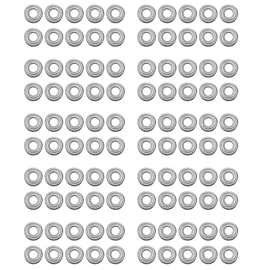 A36T-100PCS MF84ZZ LF840ZZ Shielded Flanged 4 X 8 X 3MM Model Ball Flange Bearing Peaceful Pleasures Health and Wellness Gray