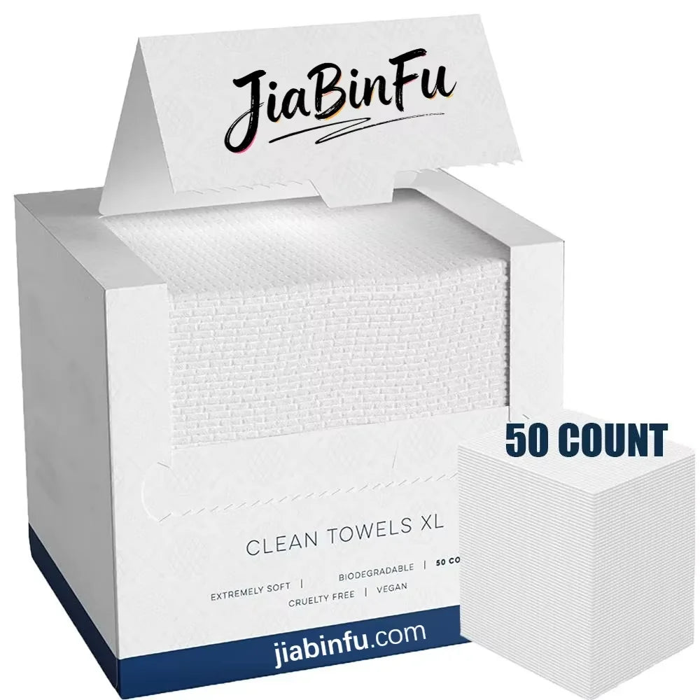 Disposable Biobased Cotton Face Towels – Ultra Soft Makeup Wipes