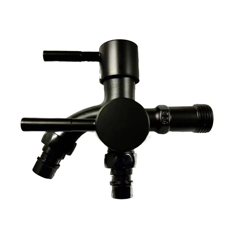 Multifunction Double-outlet Washing Machine Faucet 304 Stainless Steel Faucet One Into Two Out Outdoor Garden Sink Pool Faucet Peaceful Pleasures Health and Wellness A3