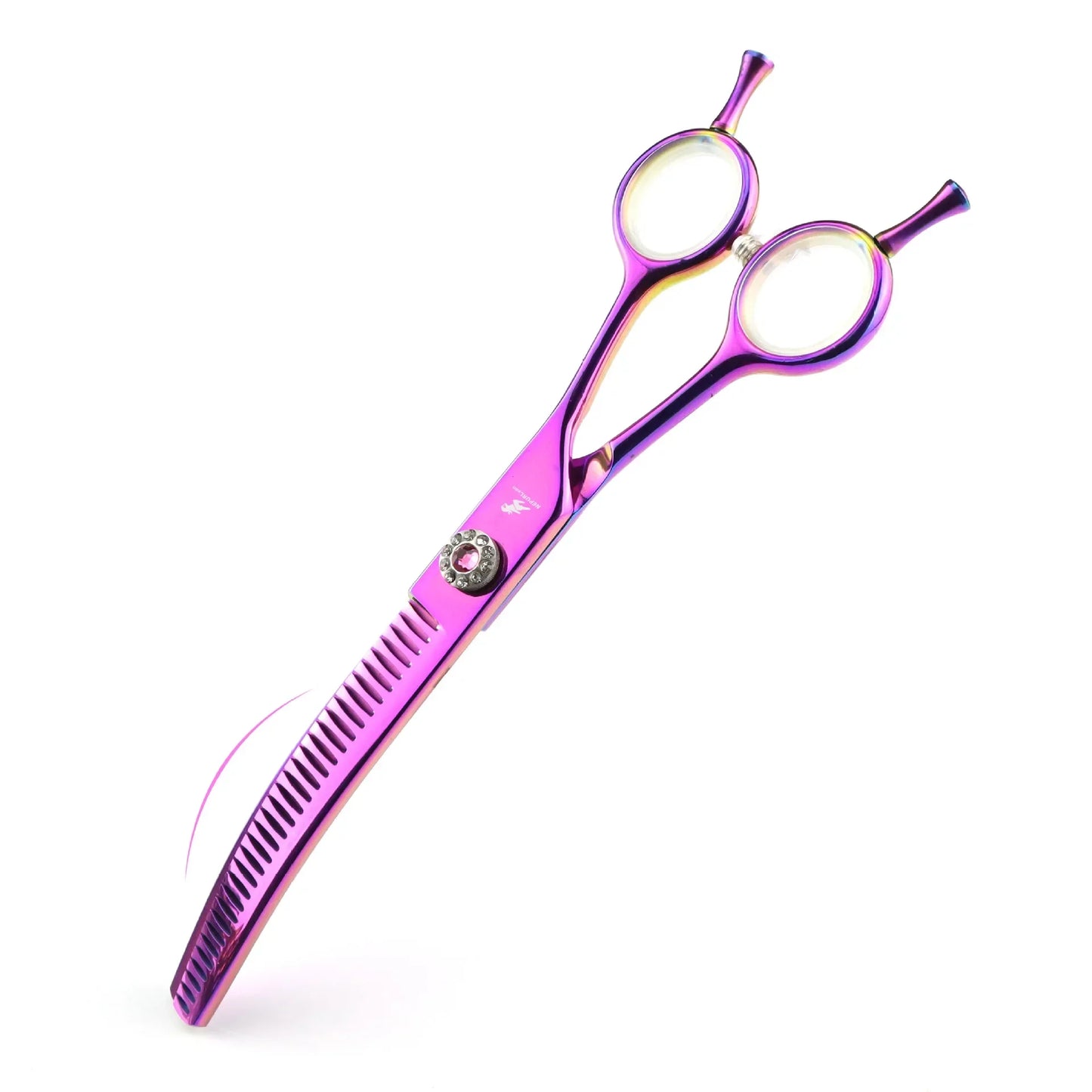 7.25" Professional Dog Grooming Curved Thinning Scissors 440C