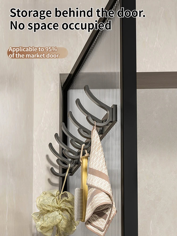 No-Drill 6-Hook Wall Hanger | Coat & Clothes Organizer