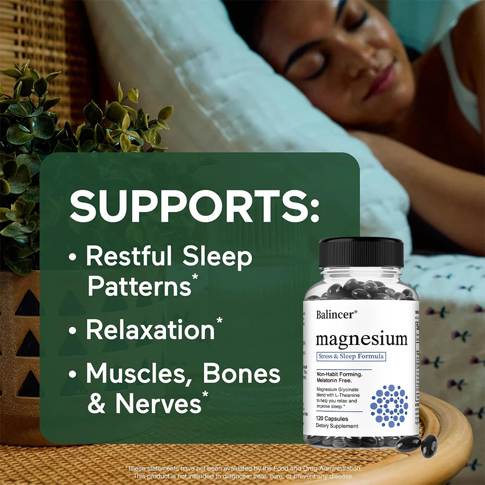 Magnesium Glycinate 120 Capsules – Sleep, Mood & Muscle Support