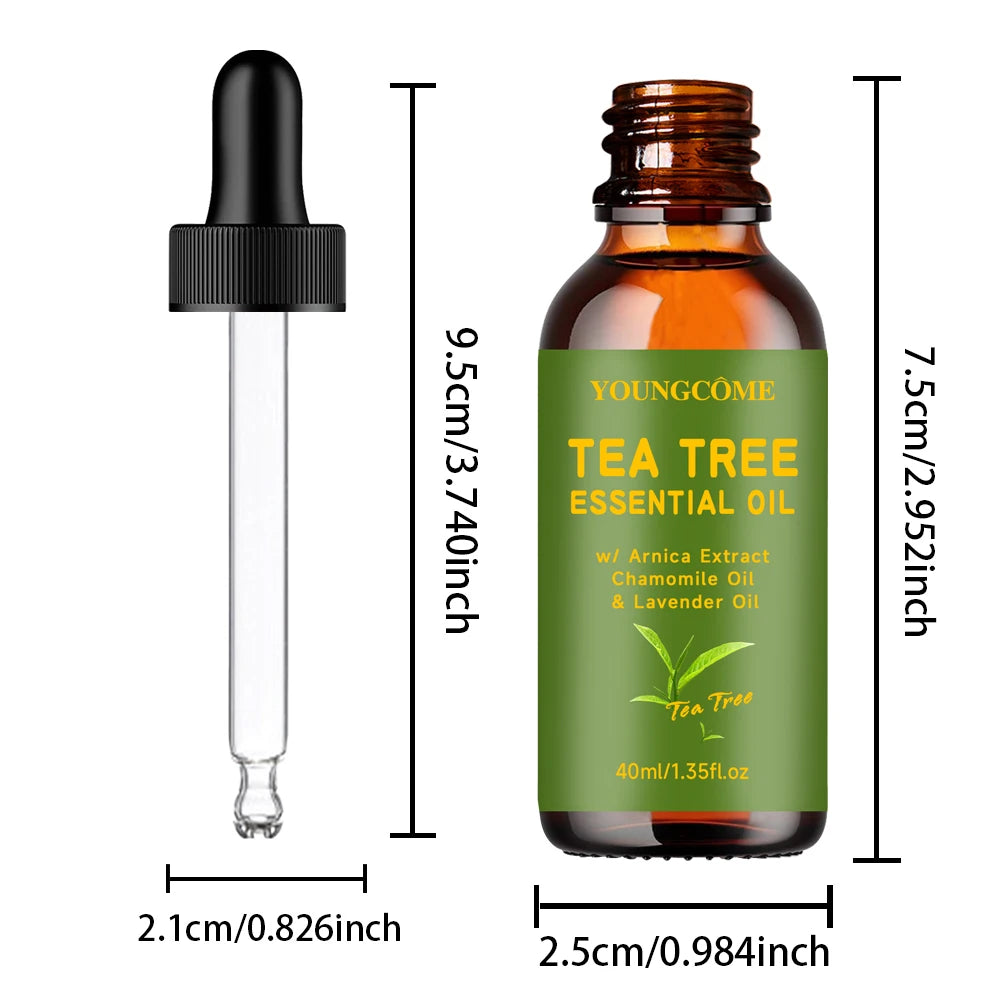 Tea Tree Essential Oil – Skin, Scalp, Nails & Aromatherapy Essential Oil Peaceful Pleasures Health and Wellness 40g