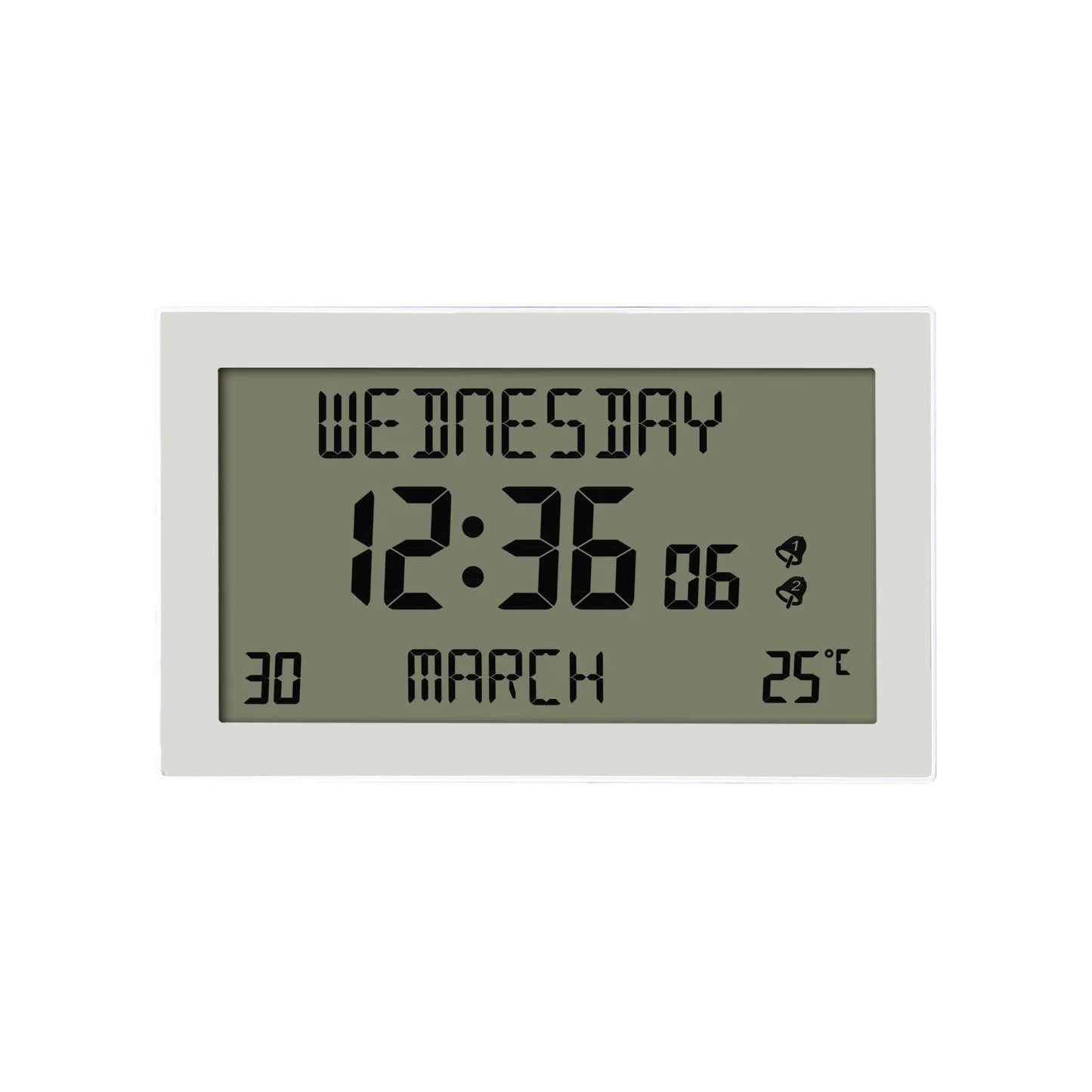 LCD Digital Alarm Clock – Time, Date & Temp | Desk & Travel