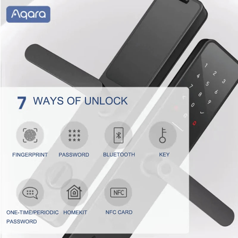 Aqara Smart Door Lock N200 N100 Fingerprint Lock Fit For Bluetooth Password NFC Unlock Work With Mihome HomeKit APP DHL Shipping Peaceful Pleasures Health and Wellness