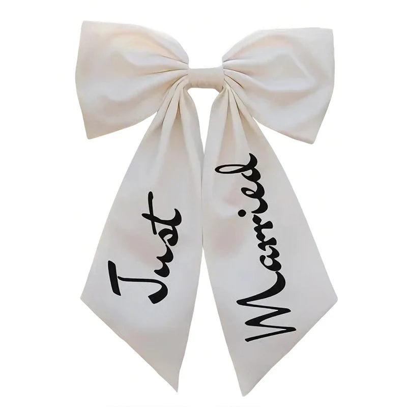 Just Married Big Car Bow | Wedding & Bridal Shower Decoration Wedding Car Decoration Peaceful Pleasures Health and Wellness C 60X100CM